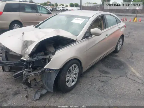 2011 Hyundai Sonata Gls VIN 5NPEB4AC1BH119214 фото 2