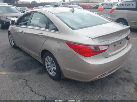 2011 Hyundai Sonata Gls VIN 5NPEB4AC1BH119214 фото 3