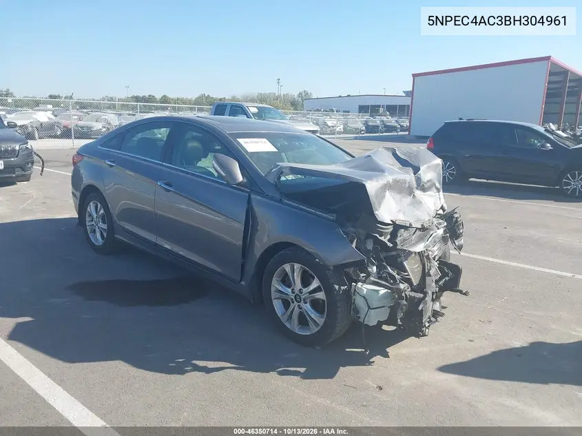 5NPEC4AC3BH304961 Hyundai Sonata 2011 — повреждение Передняя часть, фото до ремонта