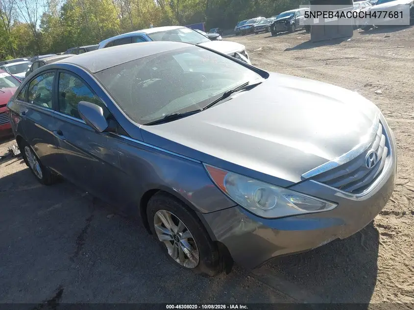 2012 Hyundai Sonata Gls VIN 5NPEB4AC0CH477681 фото 1