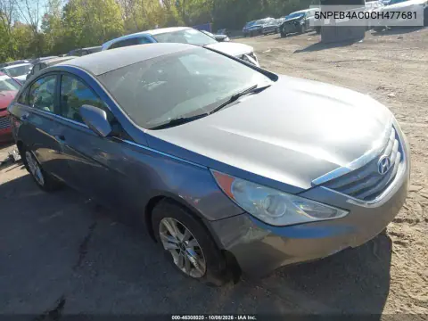 2012 Hyundai Sonata Gls VIN 5NPEB4AC0CH477681 фото 1