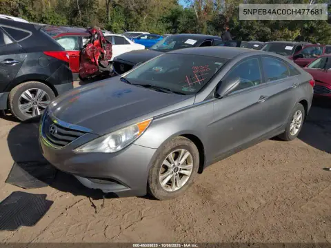2012 Hyundai Sonata Gls VIN 5NPEB4AC0CH477681 фото 2