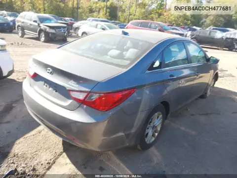 2012 Hyundai Sonata Gls VIN 5NPEB4AC0CH477681 фото 4