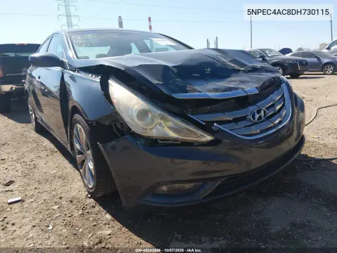 5NPEC4AC8DH730115 — 2013 Hyundai Sonata, Передняя часть, фото до ремонта