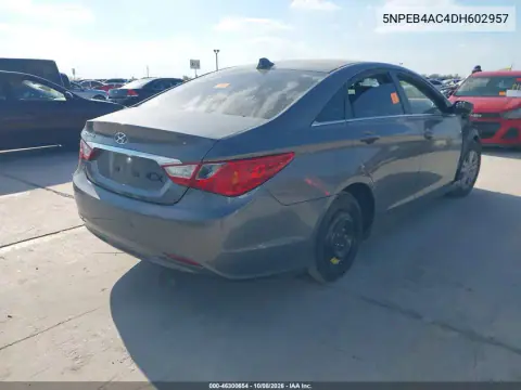 2013 Hyundai Sonata Gls VIN 5NPEB4AC4DH602957 фото 5