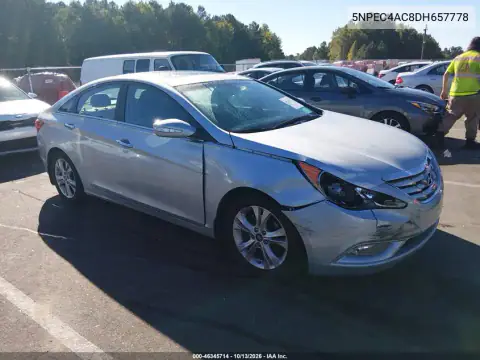 5NPEC4AC8DH657778 — 2013 Hyundai Sonata, Передняя часть справа, фото до ремонта