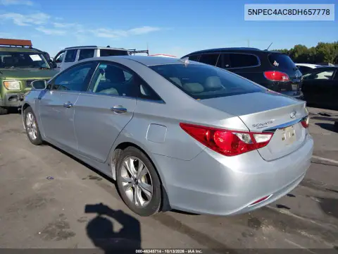 5NPEC4AC8DH657778 — 2013 Hyundai Sonata, фото 4 с аукциона IAAI, Передняя часть справа