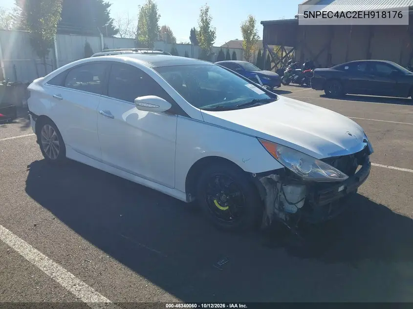 2014 Hyundai Sonata Limited VIN 5NPEC4AC2EH918176 фото 2