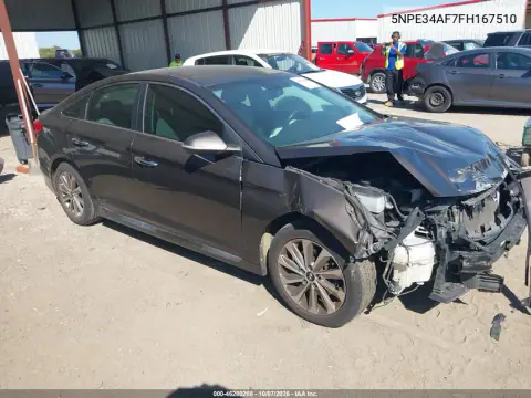 5NPE34AF7FH167510 — 2015 Hyundai Sonata, Передняя часть, фото до ремонта