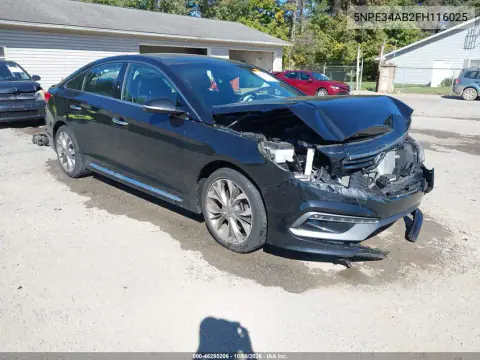5NPE34AB2FH116025 — 2015 Hyundai Sonata, Передняя часть, фото до ремонта