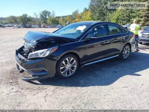 2015 Hyundai Sonata Limited 2.0T VIN 5NPE34AB2FH116025 фото 2