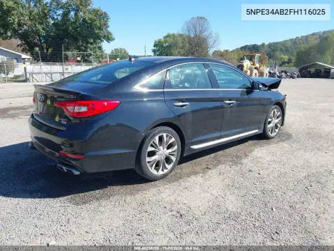 2015 Hyundai Sonata Limited 2.0T VIN 5NPE34AB2FH116025 фото 4