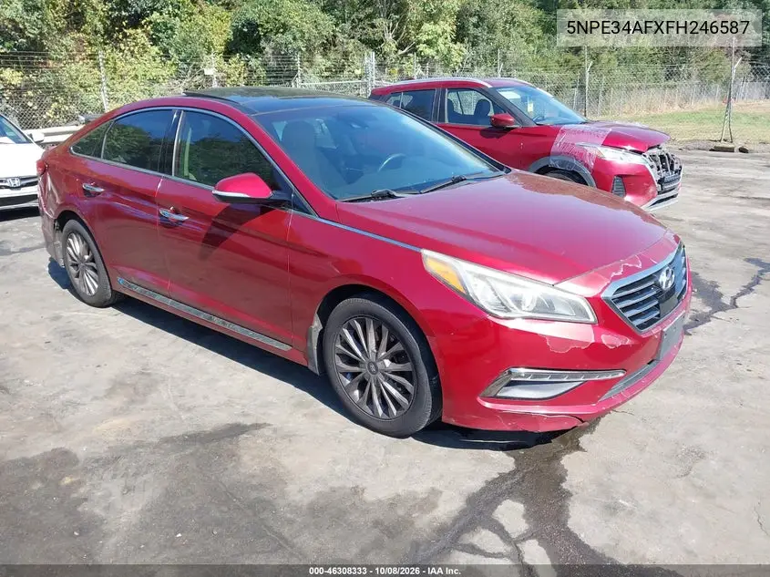 2015 Hyundai Sonata Limited VIN 5NPE34AFXFH246587 фото 2