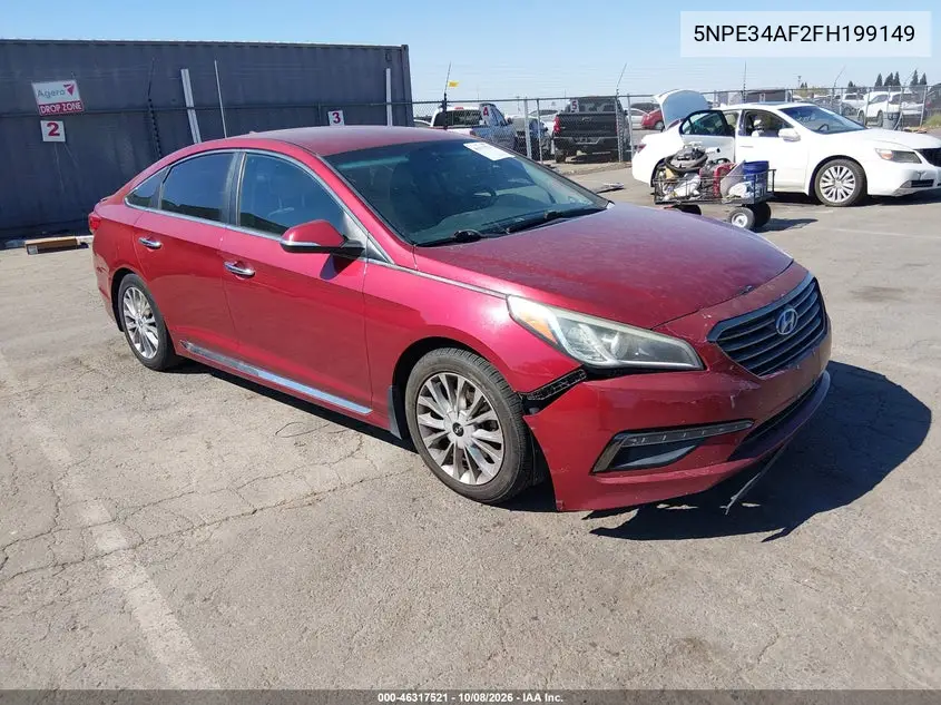 2015 Hyundai Sonata Limited VIN 5NPE34AF2FH199149 фото 2