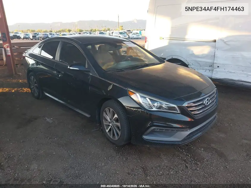 5NPE34AF4FH174463 Hyundai Sonata 2015 — повреждение Угон, фото до ремонта