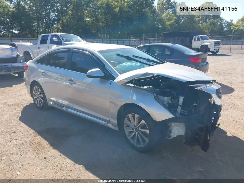 5NPE34AF6FH141156 Hyundai Sonata 2015 — повреждение Передняя часть, фото до ремонта
