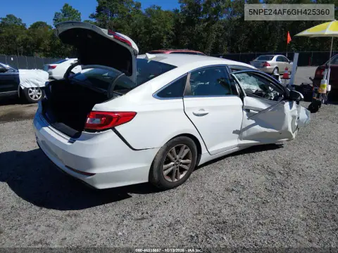 5NPE24AF6GH425360 — 2016 Hyundai Sonata, фото 4 с аукциона IAAI, Передняя часть
