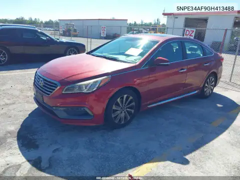 5NPE34AF9GH413488 — 2016 Hyundai Sonata, фото 3 с аукциона IAAI, Передняя часть справа