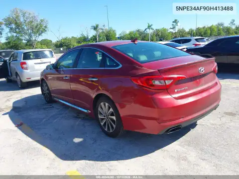 5NPE34AF9GH413488 — 2016 Hyundai Sonata, фото 4 с аукциона IAAI, Передняя часть справа