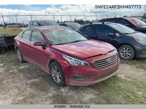5NPE24AF2HH457773 — 2017 Hyundai Sonata, Передняя часть, фото до ремонта