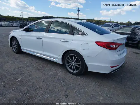 2017 Hyundai Sonata Sport 2.0T VIN 5NPE34AB4HH504604 фото 4