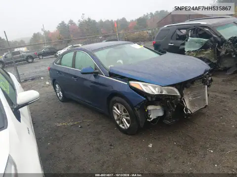 5NPE24AF7HH535867 — 2017 Hyundai Sonata, Передняя часть, фото до ремонта