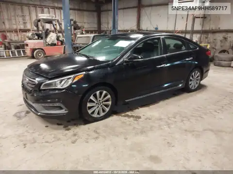 5NPE34AF9HH589717 — 2017 Hyundai Sonata, Передняя часть, фото до ремонта