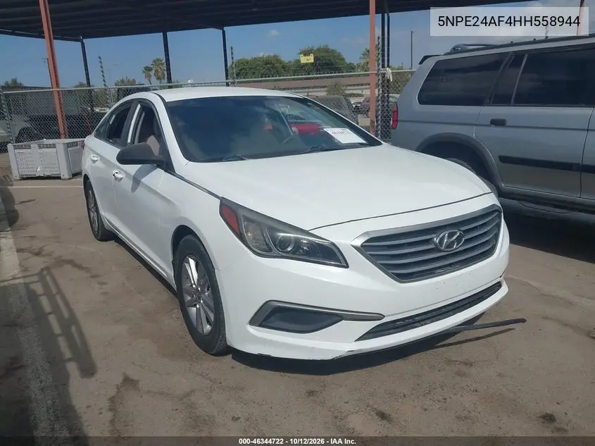 2017 Hyundai Sonata VIN 5NPE24AF4HH558944 фото 2