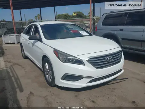5NPE24AF4HH558944 — 2017 Hyundai Sonata, Естественный износ, фото до ремонта