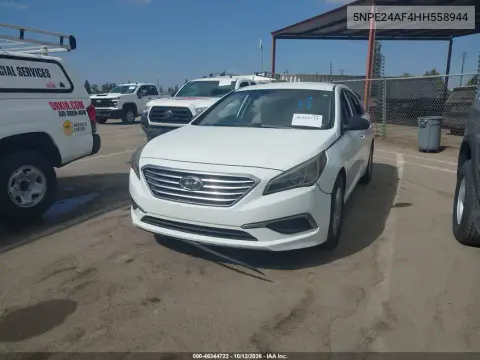 2017 Hyundai Sonata VIN 5NPE24AF4HH558944 фото 3