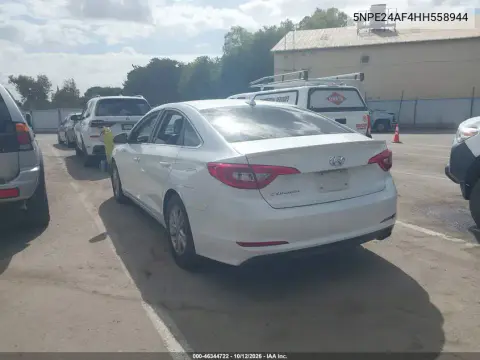 2017 Hyundai Sonata VIN 5NPE24AF4HH558944 фото 4