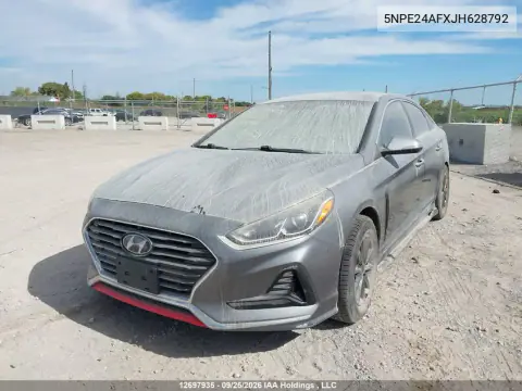 2018 Hyundai Sonata Gl VIN 5NPE24AFXJH628792 фото 2
