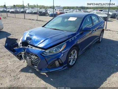 5NPE34AF9JH728654 — 2018 Hyundai Sonata, фото 3 с аукциона IAAI 21.10.2026, Естественный износ