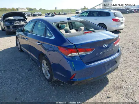 5NPE34AF9JH728654 — 2018 Hyundai Sonata, фото 4 с аукциона IAAI 21.10.2026, Естественный износ