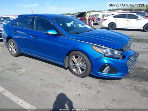 5NPE34AF5JH675323 — 2018 Hyundai Sonata, Передняя часть, фото до ремонта