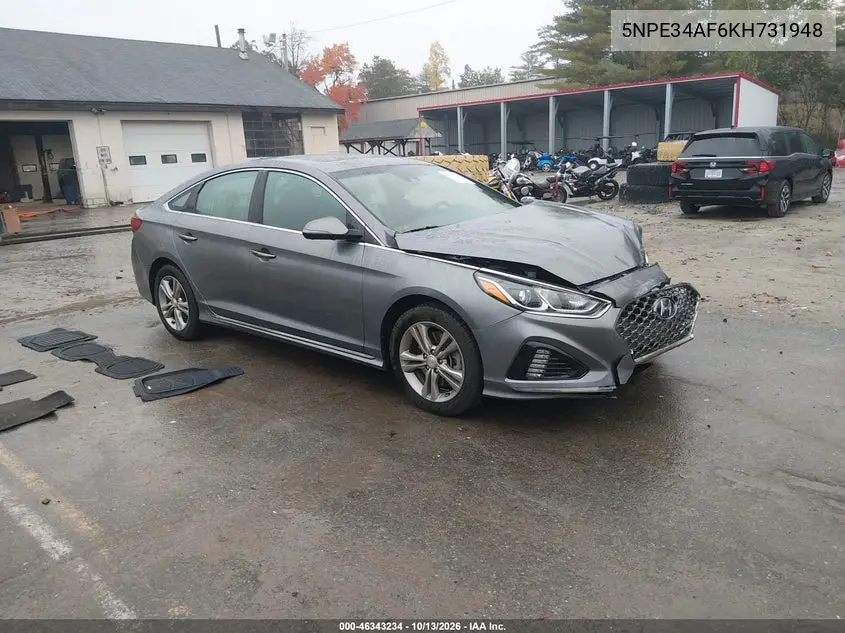 2019 Hyundai Sonata Sport VIN 5NPE34AF6KH731948 фото 2