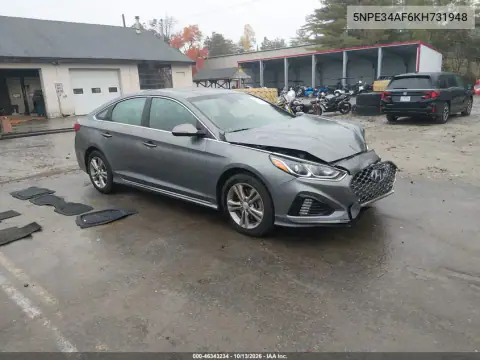 5NPE34AF6KH731948 — 2019 Hyundai Sonata, Передняя часть, фото до ремонта
