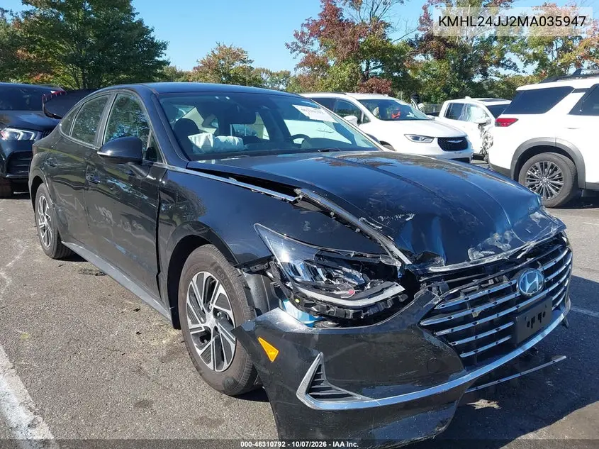 2021 Hyundai Sonata Blue VIN KMHL24JJ2MA035947 фото 2