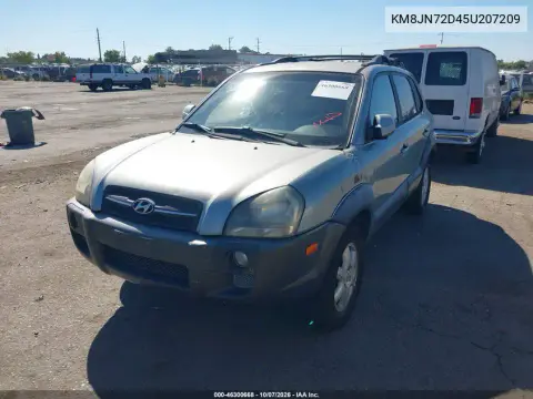 2005 Hyundai Tucson Gls/Lx VIN KM8JN72D45U207209 фото 2
