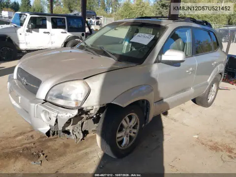 2007 Hyundai Tucson Limited/Se VIN KM8JN12D57U521452 фото 2