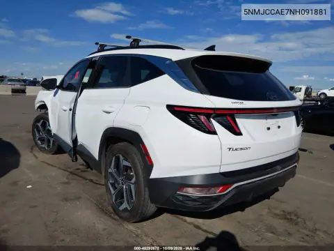 2022 Hyundai Tucson Sel VIN 5NMJCCAE7NH091881 фото 3