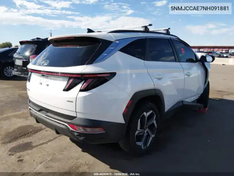 2022 Hyundai Tucson Sel VIN 5NMJCCAE7NH091881 фото 4