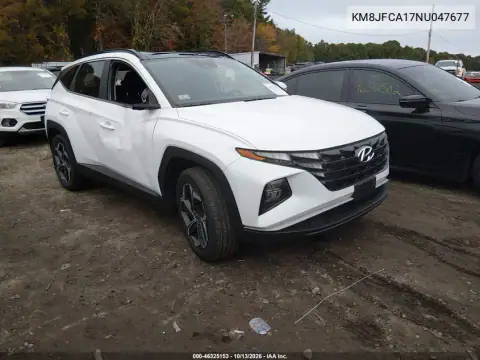 KM8JFCA17NU047677 — 2022 Hyundai Tucson, Повреждение крыши, фото до ремонта