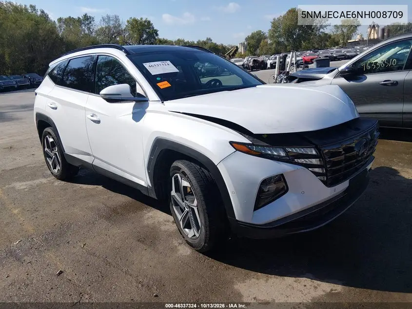 2022 Hyundai Tucson Limited VIN 5NMJECAE6NH008709 фото 2