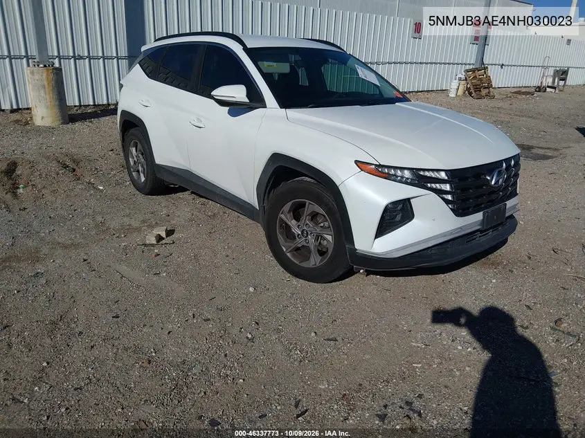 2022 Hyundai Tucson Sel VIN 5NMJB3AE4NH030023 фото 1