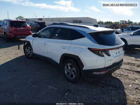 2022 Hyundai Tucson Sel VIN 5NMJB3AE4NH030023 фото 3