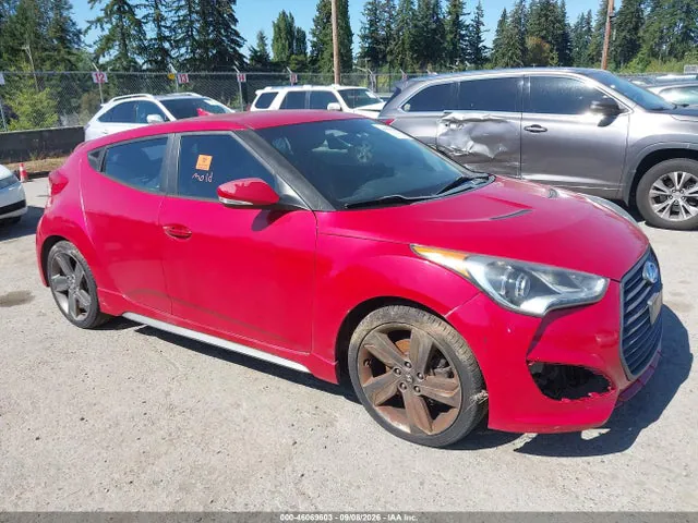 2014 Hyundai Veloster Turbo W/black VIN KMHTC6AE5EU200952 фото 1