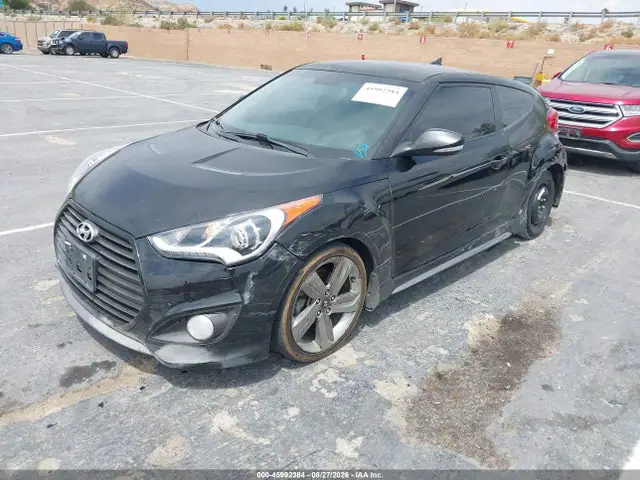 KMHTC6AE1EU208191 — 2014 Hyundai Veloster Turbo W/Blue, фото 2 с аукциона IAAI 14.10.2026, Передняя и задняя части