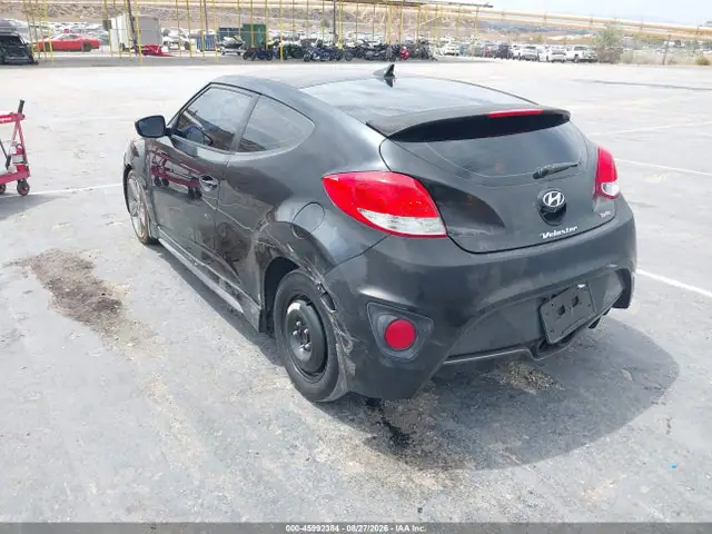 KMHTC6AE1EU208191 — 2014 Hyundai Veloster Turbo W/Blue, фото 3 с аукциона IAAI 14.10.2026, Передняя и задняя части