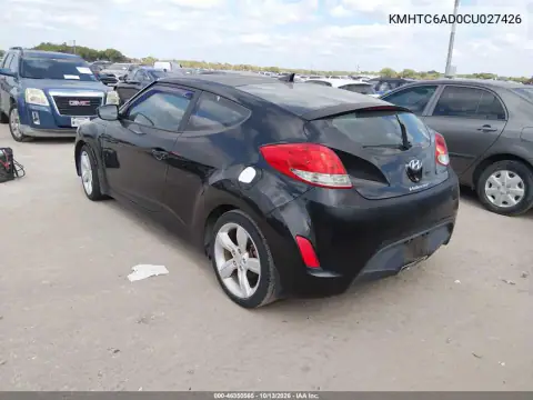 KMHTC6AD0CU027426 — 2012 Hyundai Veloster, фото 4 с аукциона IAAI, Естественный износ